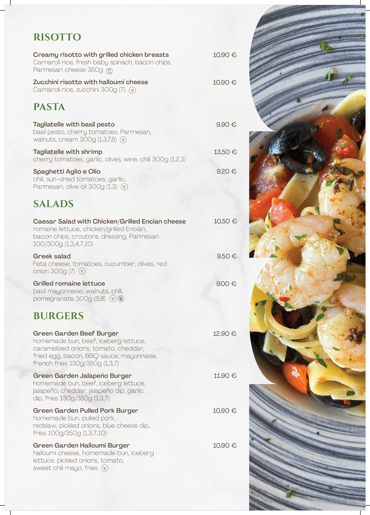 Green Garden menu — page 2